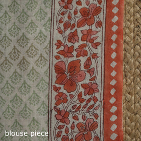 Hand merino wool sanganeri saree 05 - handcrafted