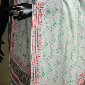 Hand mul cotton sanganeri dupatta 28 - handcrafted