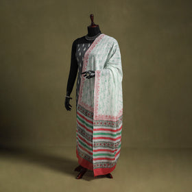 Hand mul cotton sanganeri dupatta 28 - handcrafted