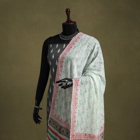 Hand mul cotton sanganeri dupatta 28 - handcrafted