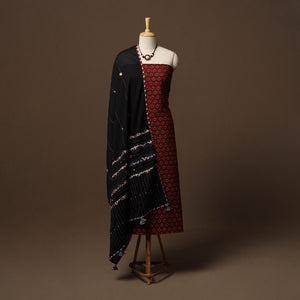 Hand natural dyed cotton 2pc unstitched dress material