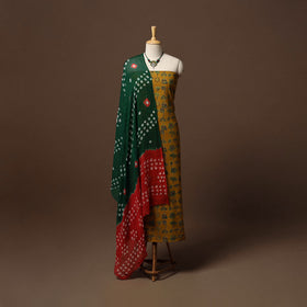 Hand natural dyed cotton 2pc unstitched dress material