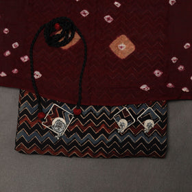 Hand natural dyed cotton 2pc unstitched dress material