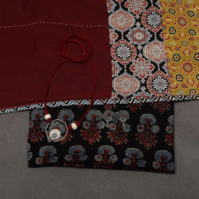 Hand natural dyed cotton 2pc unstitched dress material