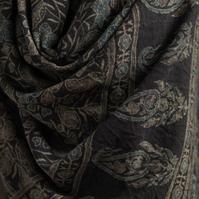 Hand natural dyed handwoven acrylic wool shawl 03