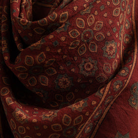 Hand natural dyed handwoven acrylic wool shawl 04