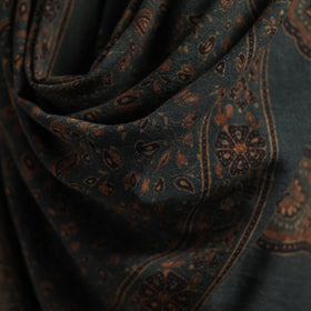 Hand natural dyed handwoven acrylic wool shawl 05