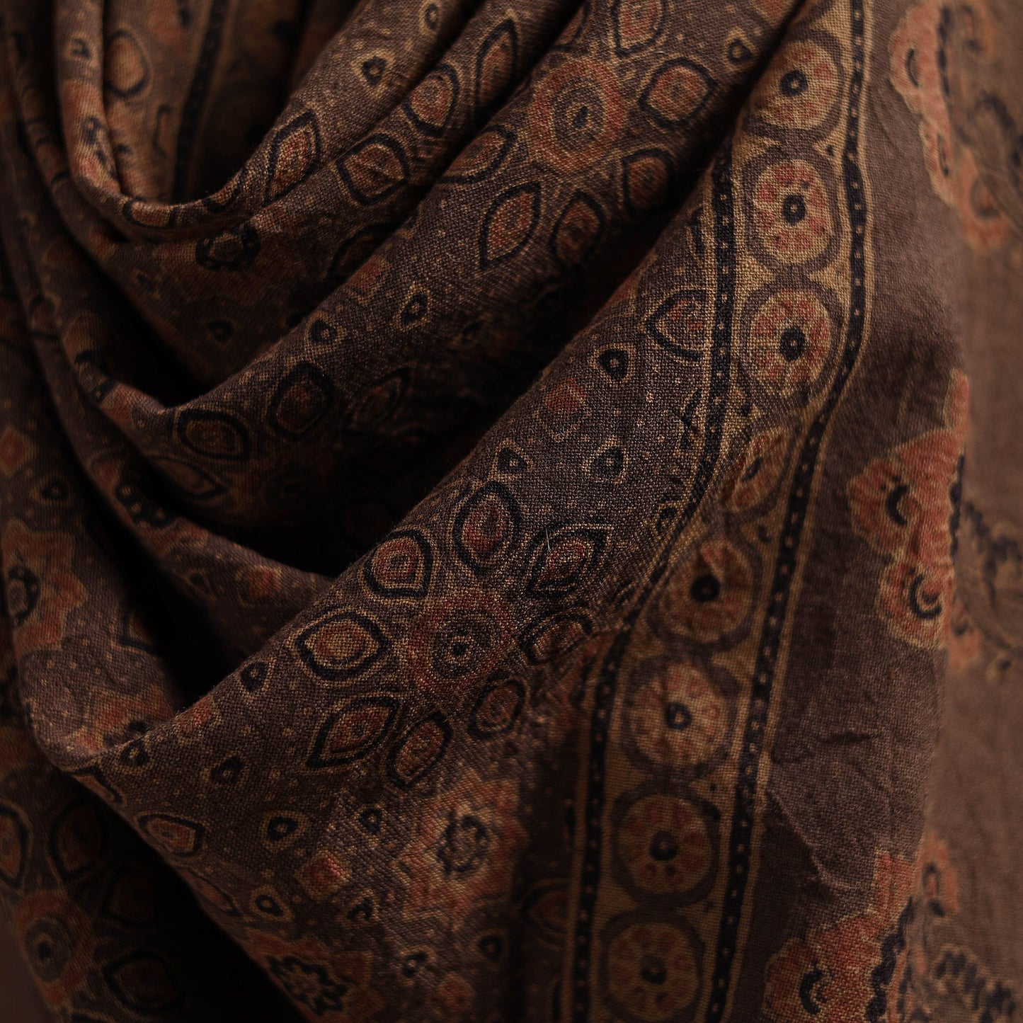 Hand natural dyed handwoven acrylic wool shawl 08