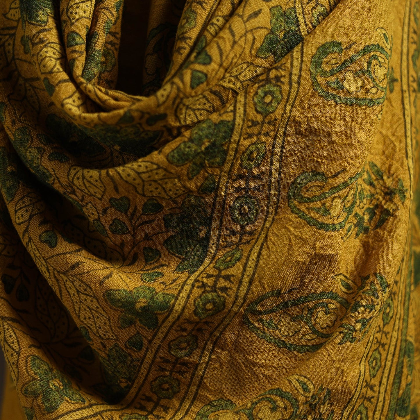 Hand natural dyed handwoven acrylic wool shawl 09