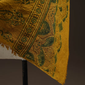 Hand natural dyed handwoven acrylic wool shawl 09