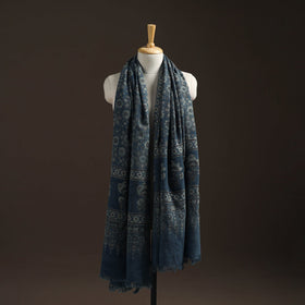 Hand natural dyed handwoven acrylic wool shawl 10