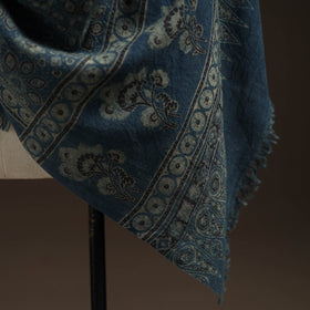 Hand natural dyed handwoven acrylic wool shawl 10