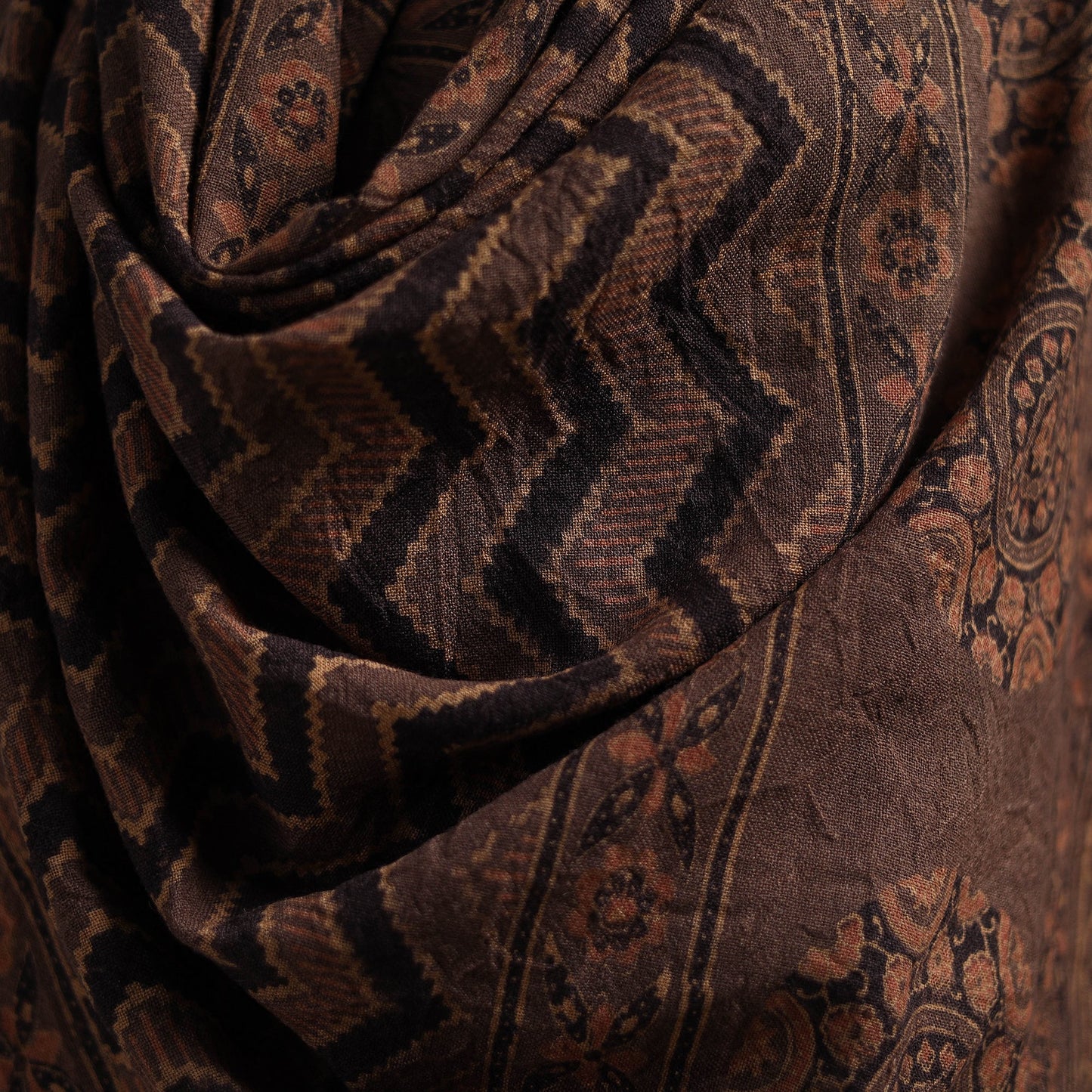 Hand natural dyed handwoven acrylic wool shawl 11