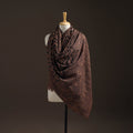 Hand natural dyed handwoven acrylic wool shawl 11