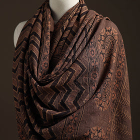 Hand natural dyed handwoven acrylic wool shawl 11