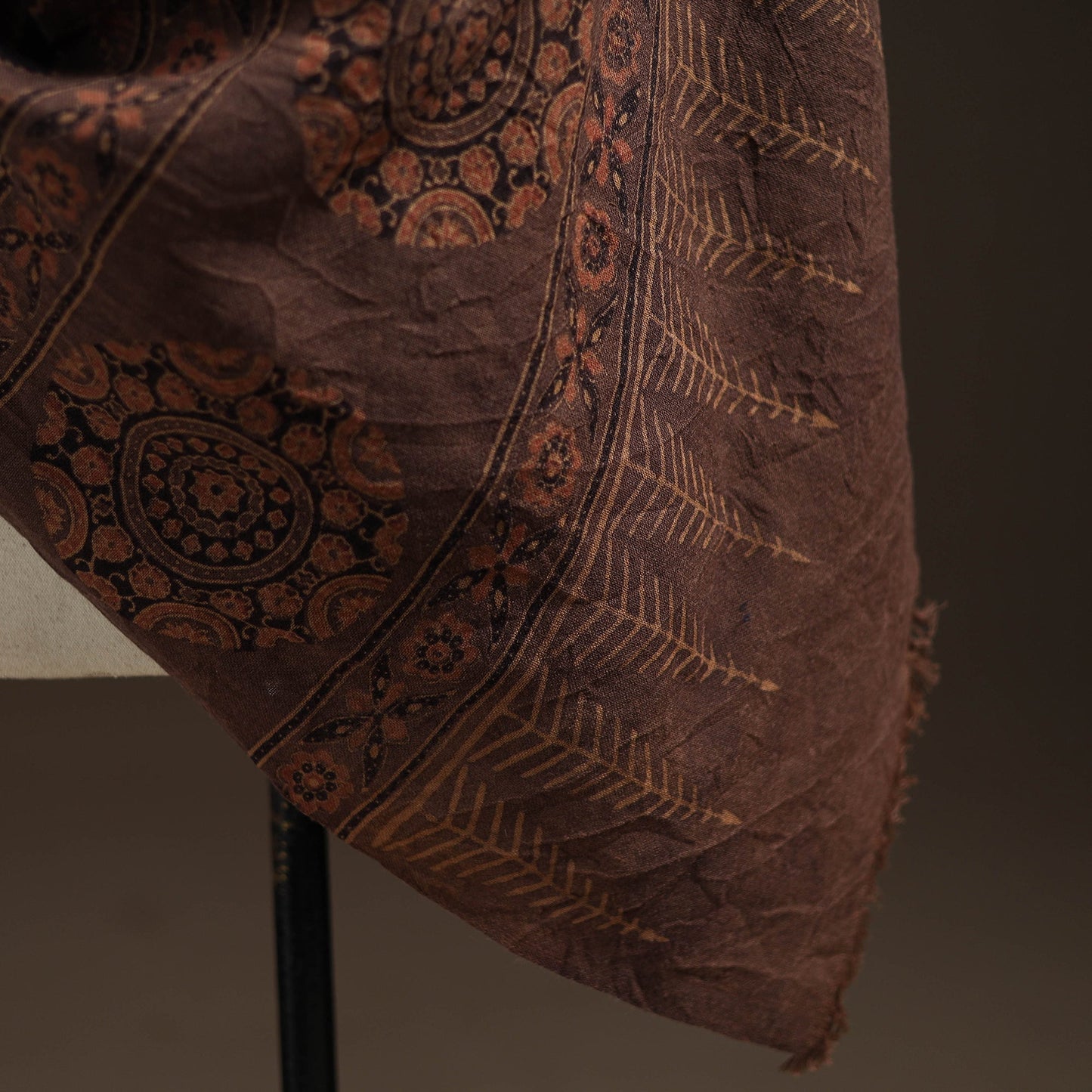 Hand natural dyed handwoven acrylic wool shawl 11