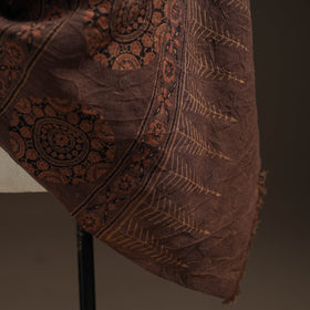 Hand natural dyed handwoven acrylic wool shawl 11