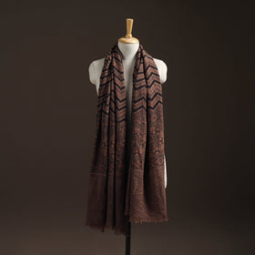 Hand natural dyed handwoven acrylic wool shawl 11