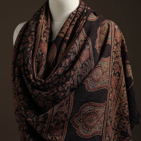 Hand natural dyed handwoven acrylic wool shawl 12