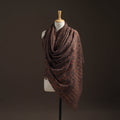 Hand natural dyed handwoven acrylic wool shawl 13