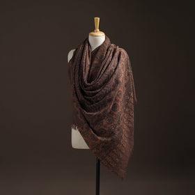 Hand natural dyed handwoven acrylic wool shawl 13