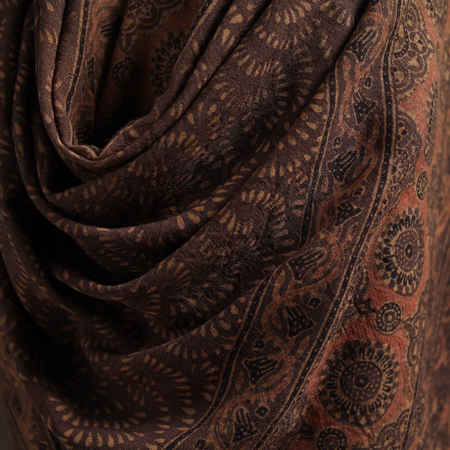 Hand natural dyed handwoven acrylic wool shawl 13