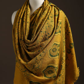 Hand natural dyed handwoven acrylic wool shawl 14