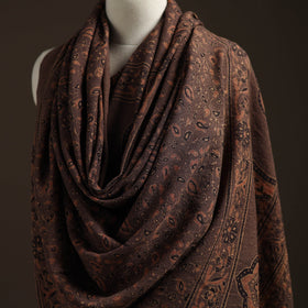 Hand natural dyed handwoven acrylic wool shawl 15