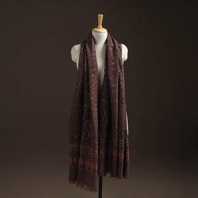 Hand natural dyed handwoven acrylic wool shawl 15