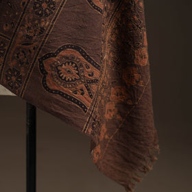 Hand natural dyed handwoven acrylic wool shawl 15