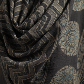 Hand natural dyed handwoven acrylic wool shawl 17