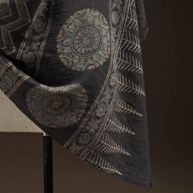 Hand natural dyed handwoven acrylic wool shawl 17