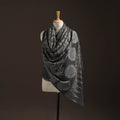 Hand natural dyed handwoven acrylic wool shawl 17