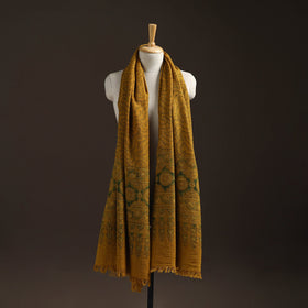 Hand natural dyed handwoven acrylic wool shawl 18