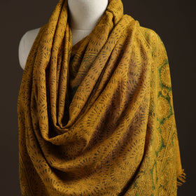 Hand natural dyed handwoven acrylic wool shawl 18