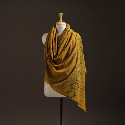 Hand natural dyed handwoven acrylic wool shawl 18