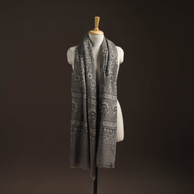 Hand natural dyed handwoven acrylic wool shawl 19