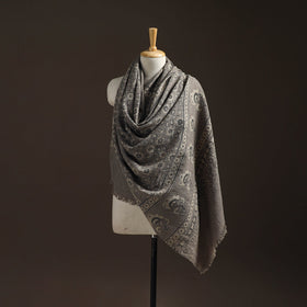 Hand natural dyed handwoven acrylic wool shawl 19