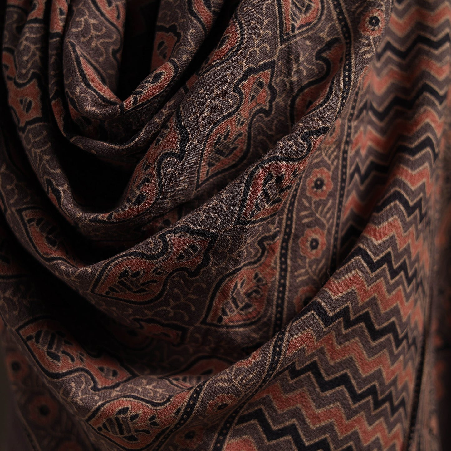 Hand natural dyed handwoven acrylic wool shawl 20