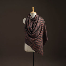 Hand natural dyed handwoven acrylic wool shawl 20