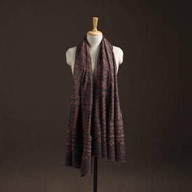 Hand natural dyed handwoven acrylic wool shawl 20