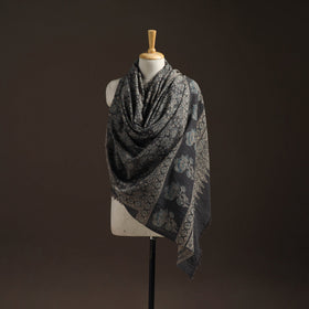 Hand natural dyed handwoven acrylic wool shawl 21