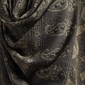 Hand natural dyed handwoven acrylic wool shawl 22