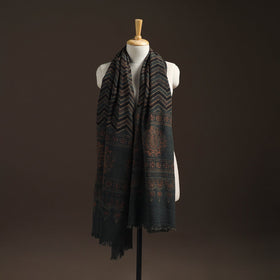 Hand natural dyed handwoven acrylic wool shawl 23