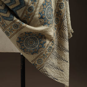 Hand natural dyed handwoven acrylic wool shawl 24