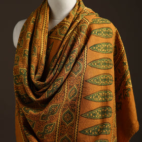 Hand natural dyed handwoven acrylic wool shawl 25