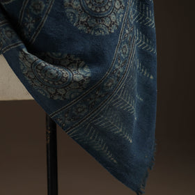 Hand natural dyed handwoven acrylic wool shawl 27