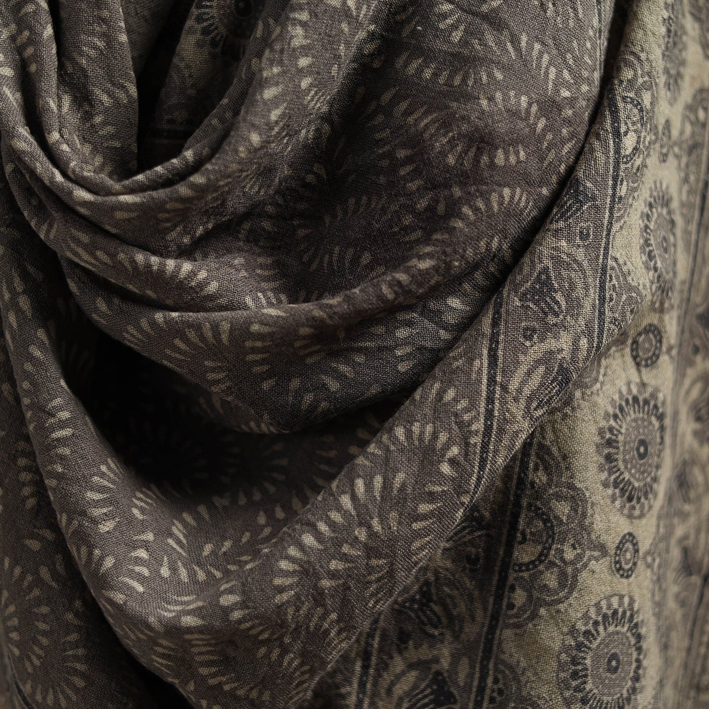 Hand natural dyed handwoven acrylic wool shawl 28