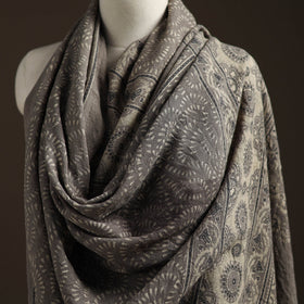 Hand natural dyed handwoven acrylic wool shawl 28