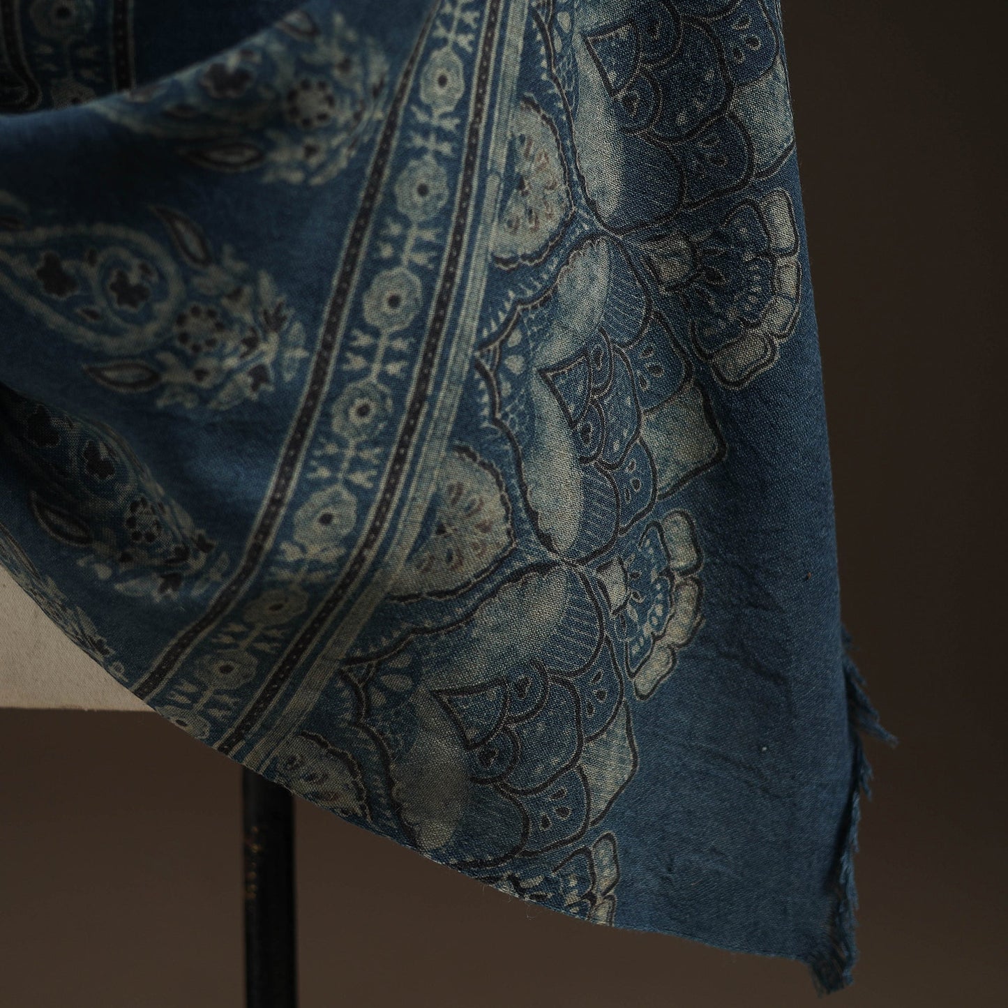 Hand natural dyed handwoven acrylic wool shawl 29